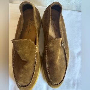 Loro Piana camel summer walk Suede Loafers